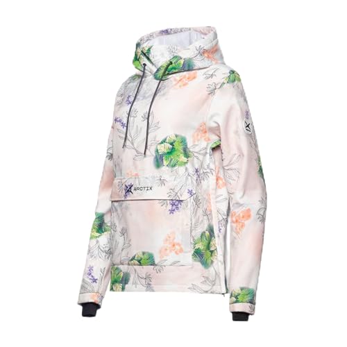 Arctix Women's Luge Pullover Hoodie, Tropic Ski Print, 2X