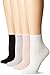 Hue Women's Scalloped Tipped Sock 4 Pack, Barely Pink, One Size (4-10)