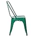 EdgeMod Trattoria Kitchen and Dining Metal Side Chair in Dark Green (Set of 4)