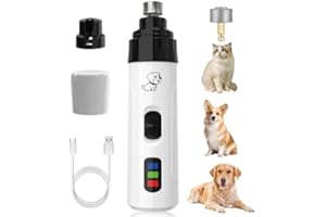 Heusom Silent Groom Pro Nail Grinder, 2026 Upgraded Dog Silent Nail Grinder for Dogs Silent Dog Nail Trimmer, Electric Dog Na