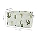 Homiak Canvas Fabric Foldable Organizer Storage Basket with Handle, Collapsible and Convenient for Nursery and Babies Room (Green Cactus)