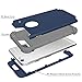 Maxcury iPhone 6 Plus Case iPhone 6s Plus Case, Hybrid Heavy Duty Shockproof Full-Body Protective Case with Three Layer Impact Protection for Apple iPhone 6s Plus 5.5 inch - Navy and Dk Grey