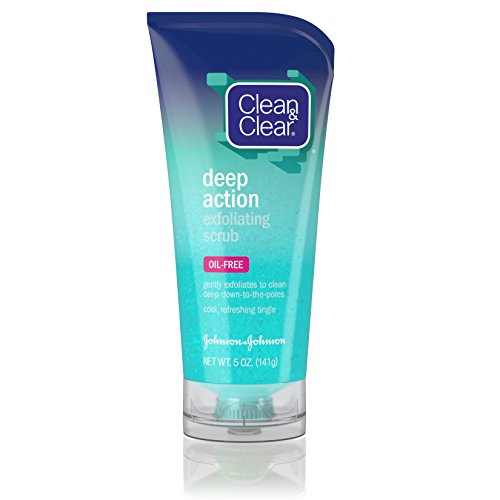Clean & clear oil-free deep action exfoliating facial scrub, …