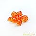 Bescon Mini Translucent Polyhedral RPG Dice Set 10MM, Small RPG Role Playing Game Dice Set D4-D20 in Tube, Transparent Orange