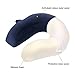 LANGRIA Airplane Pillow U-Shaped Memory Foam Travel Neck Pillow Comfortable Flight, with Snap Closure and Detachable Washable Velour Cover for Train, Car, Video Watching, Napping, Reading, Navy Blue