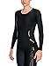 SKINS Women's A400 Long Sleeve Compression Top, Black/Gold, Small