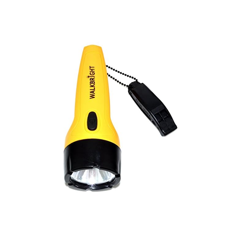 The WALKBRIGHT Boating Flashlight with Emergency Whistle Bright LED