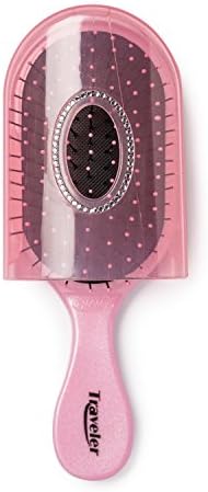 NuWay 4Hair Traveller Unisex Detangling Brush - Pink for Hair Brush