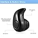 QZTELECTRONIC S530 Universal Mini Wireless in-Ear Earphone with Bluetooth 4.0 Stereo for iPhone Samsung (Black)