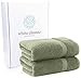White Classic Luxury Cotton Bath Towels Large - | Highly Absorbent Hotel spa Collection Bathroom Towel | 27x54 Inch | Set of 4 (Dark Green, 4)