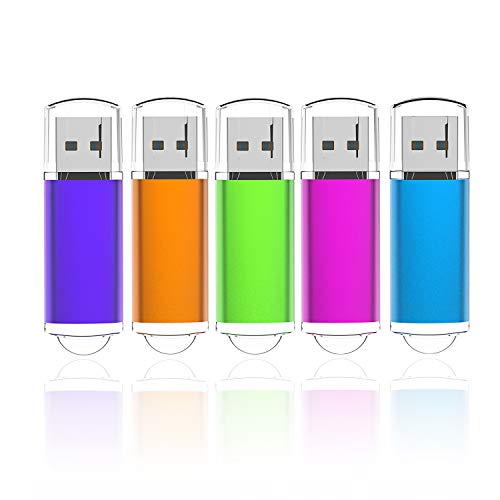 K&ZZ USB-Stick, 8 GB, USB 2.0, leicht zu verstauen, 5 Stück