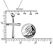 DAOCHONG S925 Sterling Silver Baseball Softball Baptism First Communion Inspirational Cross Pendant Necklace Silver for Boy Men