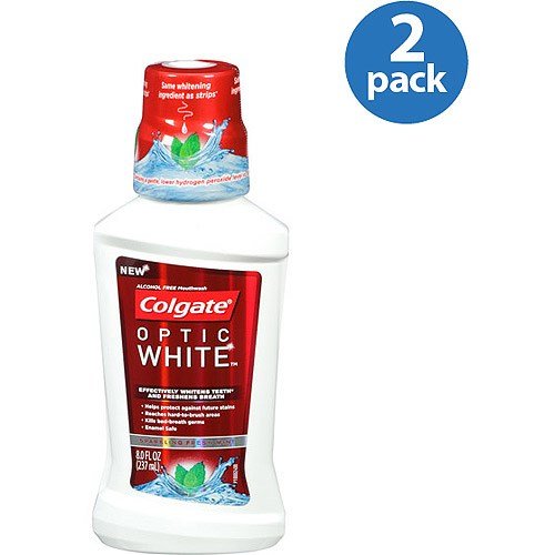 Colgate Optic White Whitening Mouthwash, Icy Mint 250 mL 6 Pack