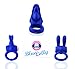 Rabbit Vibrating Penis Ring Set (3 pack) from Blue Lolly, Dual Pleasure Waterproof Medical Grade Silicone Cockring!