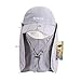 icolor Sun Hats for Men Women with Neck Flap,Foldable Sun Cap Fishing Sun Hats,Summer UPF50+ Sun Protection Ponytail Hats LightGray