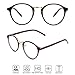 Happy Store CN65 Vintage Inspired Metal Bridge Round UV400 Clear Lens Glasses for Men and Women,Brown