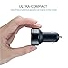 POWERocker BlitzKnob 36W Quick Charge 3.0 USB Car Charger for Smartphones with 3.3FT Micro USB Cable - Black