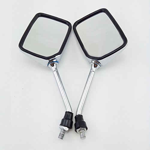 OKSTNO Universal Motorcycle Indicator 10mm Rear View Side Mirrors Fit for Street Bikes Cruiser Scooters