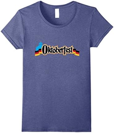 Womens Octoberfest 2017 Costume TShirt Man Woman Tee  Medium Heather Blue