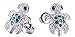 Surgical Steel Hypoallergenic Stud Earrings, Turtle Earrings for Girls with Secure Safety Screwback