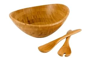 Buy J.Elliot Home Lemon 40cm Serving Salad Bowl Mango Wood/Enamel Large