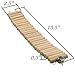 GNB PET Natural Wood Bridge for Small Animal, Dwarf Hamster, Mice, Gerbil, Chinchilla, Chipmunk, Flexible Suspension Ladder Bridge Playing Habitat Toys HM-03