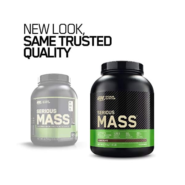 Optimum Nutrition Serious Mass Protein Powder High Calorie Mass Gainer with Vitamins, Creatine Monohydrate and Glutamine…