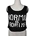 Lisingtool Women's Tank Tops Normal is Boring Letter Print Vest Blouse (Small, Black)
