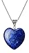 1pc Adabele Authentic 925 Sterling Silver Gemstone Necklace Large Heart Pendant 18 inch Healing Chakra Stone Hypoallergenic Nickel Free Fine Women Jewelry