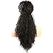 Helene Glueless Lace Front Wigs Long Curly Natural Wave Realistic Looking Synthetic Lace Front Wig Natural Hairline Heat Resistant Fiber Wig for Women with Baby Hair (24 Inch Black Color)