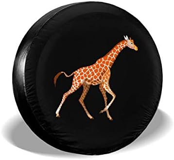 Ksiwre Polyester Spare Tire Wheel Cover Car Truck SUV Camper 14" 15" 16" 17" Giraffe Take A Walk