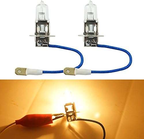 FEELDO 2pcs Warm White DC 24V H3 100W Halogen Bulb Truck Bus Headlight Foglight Driving Lamp 3000K