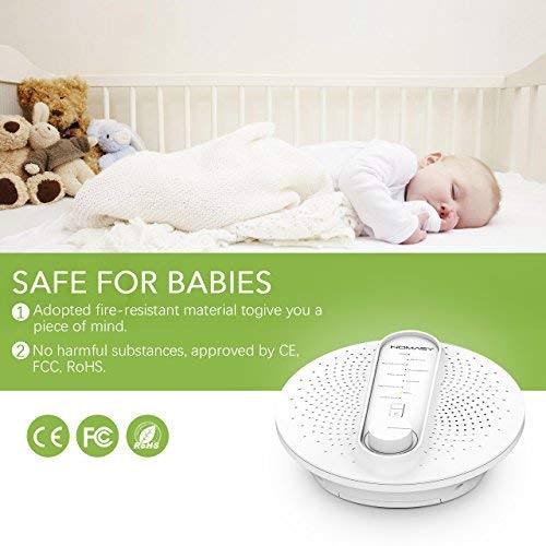 image for Homasy Sound Therapy White Noise, 24 Natural Soothing Sounds, 3 Auto-O