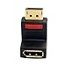 cablecc Up Angled 90 Degree DP DisplayPort Male to Female Extension Adapter 4K