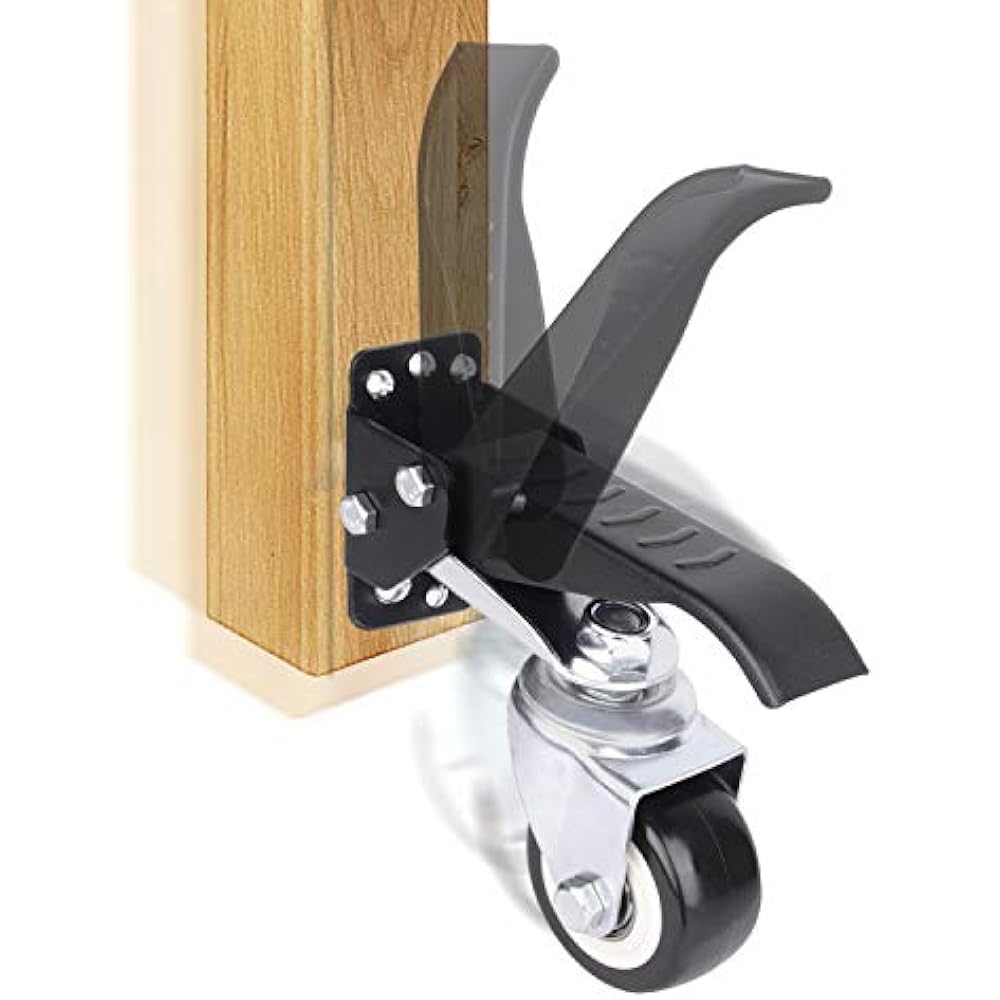 Workbench Stepdown Caster, 600 Lbs Set Of 4 Durable Heavy Duty Steel