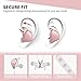 Sweatproof Sports Bluetooth Headphones KindaiYi Best Wireless in Ear Earbuds w/Mic IPX4 Waterproof Cordless Earphones Noise Cancelling Headsets for Gym Workout 10 Hours Play Time (Rose Gold)