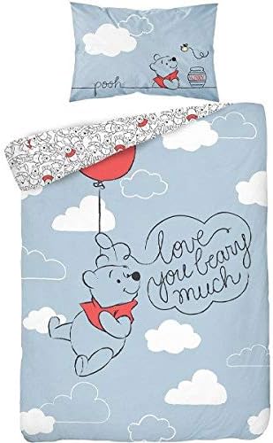 Winnie L Ourson Parure De Lit Bebe 100 Coton Housse De Couette 100x135 Cm Taie 40x60 Cm Amazon Fr Bebes Puericulture