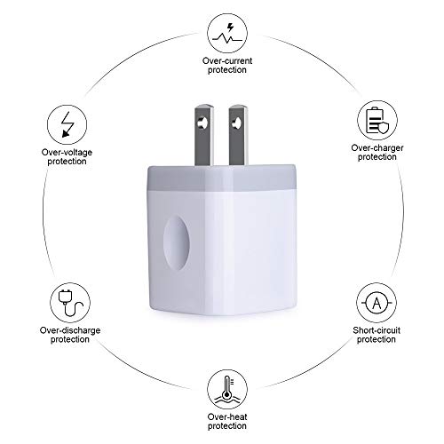 USB Plug, USB Wall Charger 3 Pack, GiGreen Dual Port Electrical Plug Wall Outlet Charger Cube 5V 2.1A Charging Block Compatible iPhone 16 15 14 13 12 11 X,Samsung S25 S24 S23 S20 S10 S9 Note20,LG,Moto