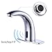 Fyeer Automatic Touchless Bathroom Faucet, Motion Sensor Activated Hands Free Basin Mixer Tap with Deck Plate and Control Box