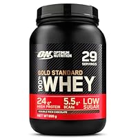Optimum Nutrition Gold Standard Whey Protein, Muscle Building Powder with Naturally Occurring Glutamine and Amino Acids, Double Rich Chocolate, 29 Servings, 899 g, Packaging May Vary