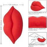 CalExotics Muah Mini Vibrator Red Lip Silicone Handheld Personal Massager view 2