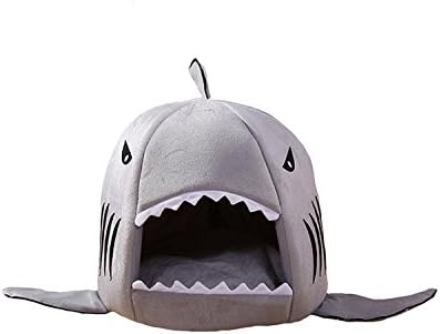 KINIFE Shark Bed Pet House for Dog and Cat (Small(16.5x16.5x14.5inch), Grey)
