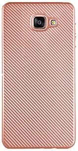for Samsung Gaalxy A7(2017) A5(2017) Case Cover Other Back Cover Solid Color Soft Carbon Fiber A3(2017) A7(2016) A5(2016) A3(2016) A7 A5 A3 (Color : Rose Gold, Compatible Models : Galaxy A7)