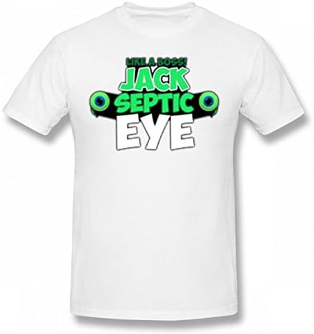 DMDSLH Jack Septic Eye Cool Tshirt fad Print T-Shirts Valentine Day Men's Tee White