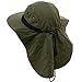 4 Panel Large Bill Flap Hat-Olive W15S48B