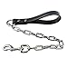 Didog 28 inch Length Heavy Duty Anti-bite Dog Giant Chain Leash with Leather Handle