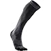 2XU Men's Performance Compression Run Sock, Titanium/Black, X-Large