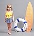 Jastore® Baby Girls Big Bowknot Stripe 2 Pieces Swimwear Swimsuits Beach Wear (2T, Yellow)