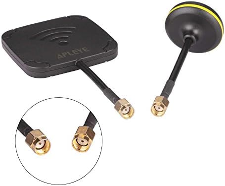 Apleye 2pcs of 5.8Ghz 14dBi High Gain Panel Antenna and 5.8GHz High Gain 7DBi Circular Polarized Mushroom Antenna RP-SMA Male Antenna for FPV Multicopter
