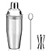 Mngarista 24 oz Cocktail Shaker Set - Drink Shaker - Bartender Kit - Stainless Steel Martini Shaker with Double Jigger and Stainless Steel Straw